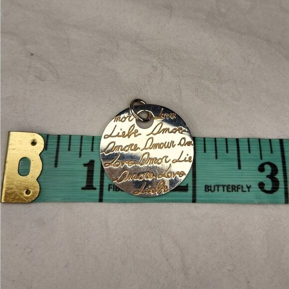 silver coin love language pendant - Picture 4 of 8